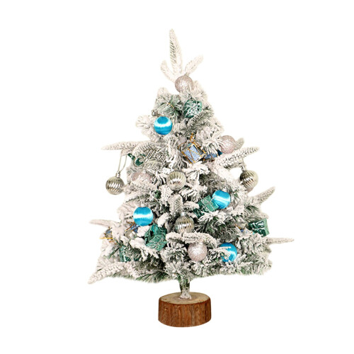 Viflosae Flocking Mini Christmas Tree Green 12 Inch 1