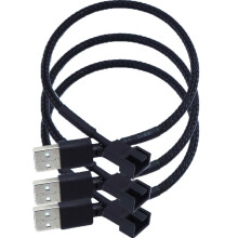 USB till 4-pins fläktadapterkabelset 3 st svarta