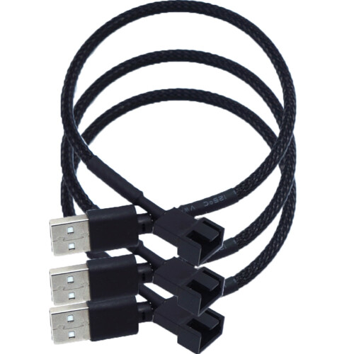 USB-auf-4-Pin-Lüfteradapterkabel-Set (3-teilig)