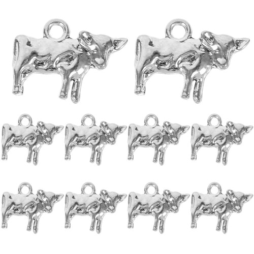 Koberlock antik silver vintage legeringshänge 10 st