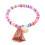 Pulsera de arcilla polimérica con flecos de concha (1 pieza) 1