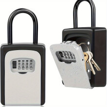 Boîte à cadenas portable grise à combinaison (1 pièce)