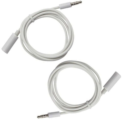 Oortelefoonsplitter 3,5 mm stereo audio-aansluiting wit 2 stuks