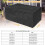Funda de mesa rectangular impermeable de ratán para exteriores 1