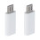 Type-C hunn-til-USB-adaptersett, 2 deler, hvit 1