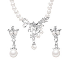 Parure de bijoux de mariée en perles pour robe de mariée