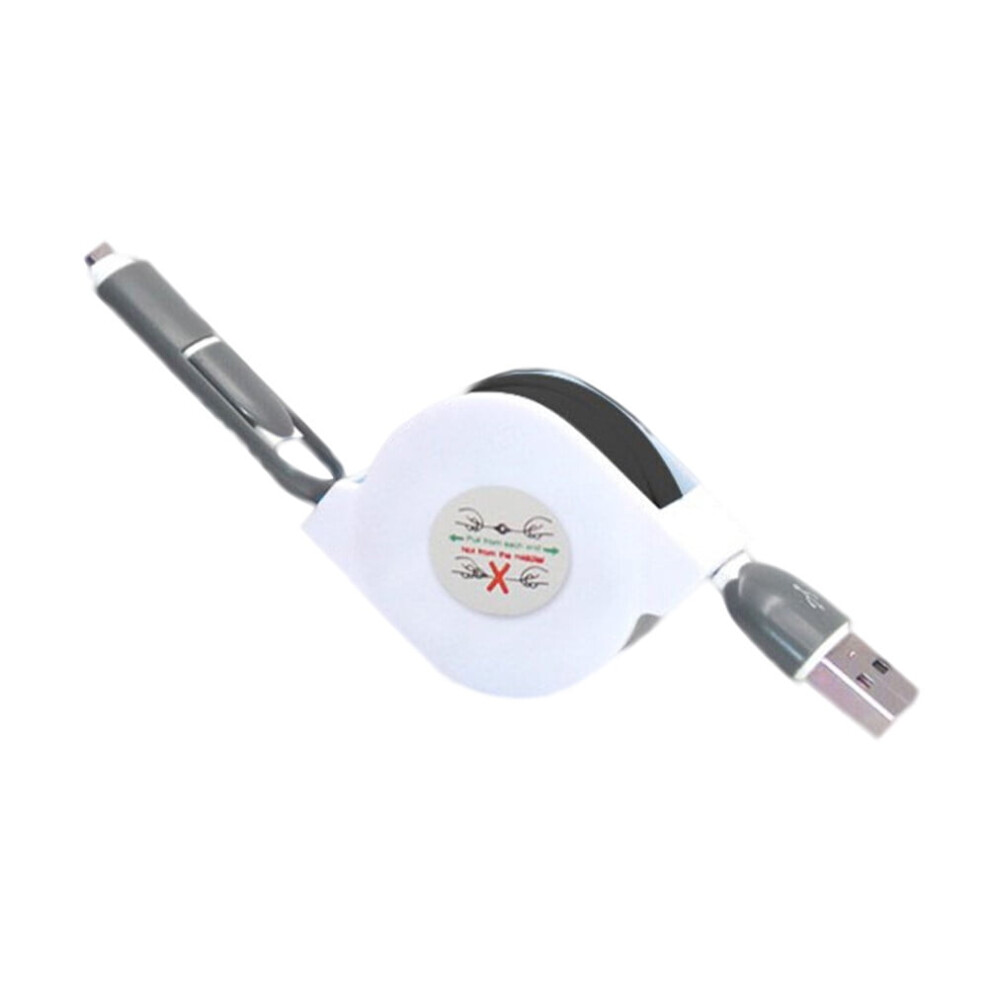 Micro Usb And Type-C Retractable Charging Cable Black 393040458147