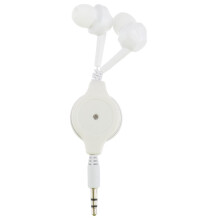 MP3 fülbe helyezhető fejhallgató, teleszkópos, dupla húzós, fehér