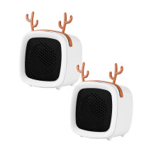 Calefactor eléctrico portátil de sobremesa blanco para Navidad