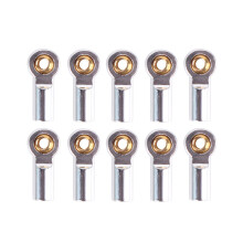 10Pcs Metal M3 Link Tie Rod End Joint for 1/10 RC Car Crawler AXIAL SCX10 D90 D110 CC01,Silver
