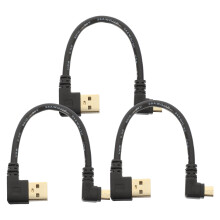 Micro USB-kabel 90 kort 3 st