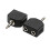 3,5 mm mono Y-splitter adapter sort 2 stk. 1