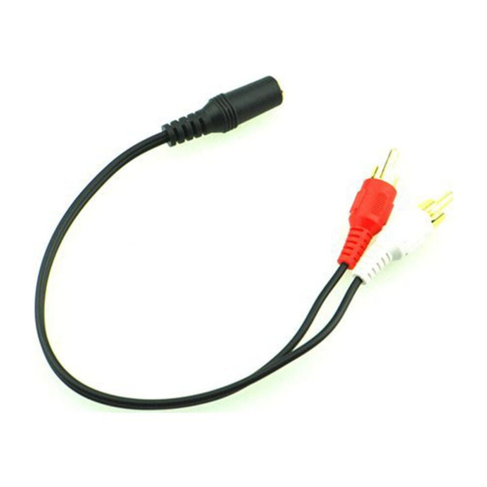 3.5Mm Stereo Female To Dual Rca Male Cable Plated Gold 9370362148865