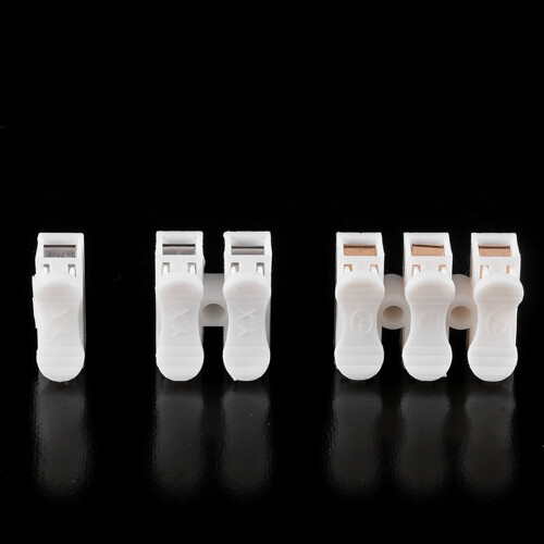 Elektrisk kontakt Push Type Hvit 6 stk 1