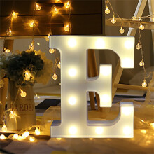 Lettres lumineuses LED alphabet pour décoration de cuisine, plastique blanc, 26
