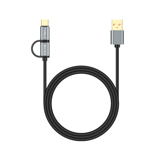 Pozlátený dátový kábel Type-C na Micro USB, 1 m