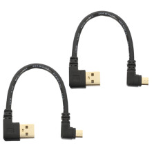 Cabo adaptador micro USB de 90 graus (2 unidades)