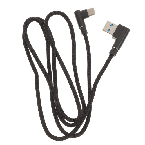 USB-C Rätvinklig Kabel Flätad Svart 1m