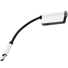 USB-C auf 3,5-mm-Audioadapter, silber