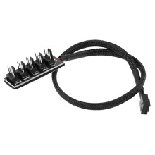 CPU ventilátor elosztó kábel, 4 tűs, 1-5 tűs, fekete