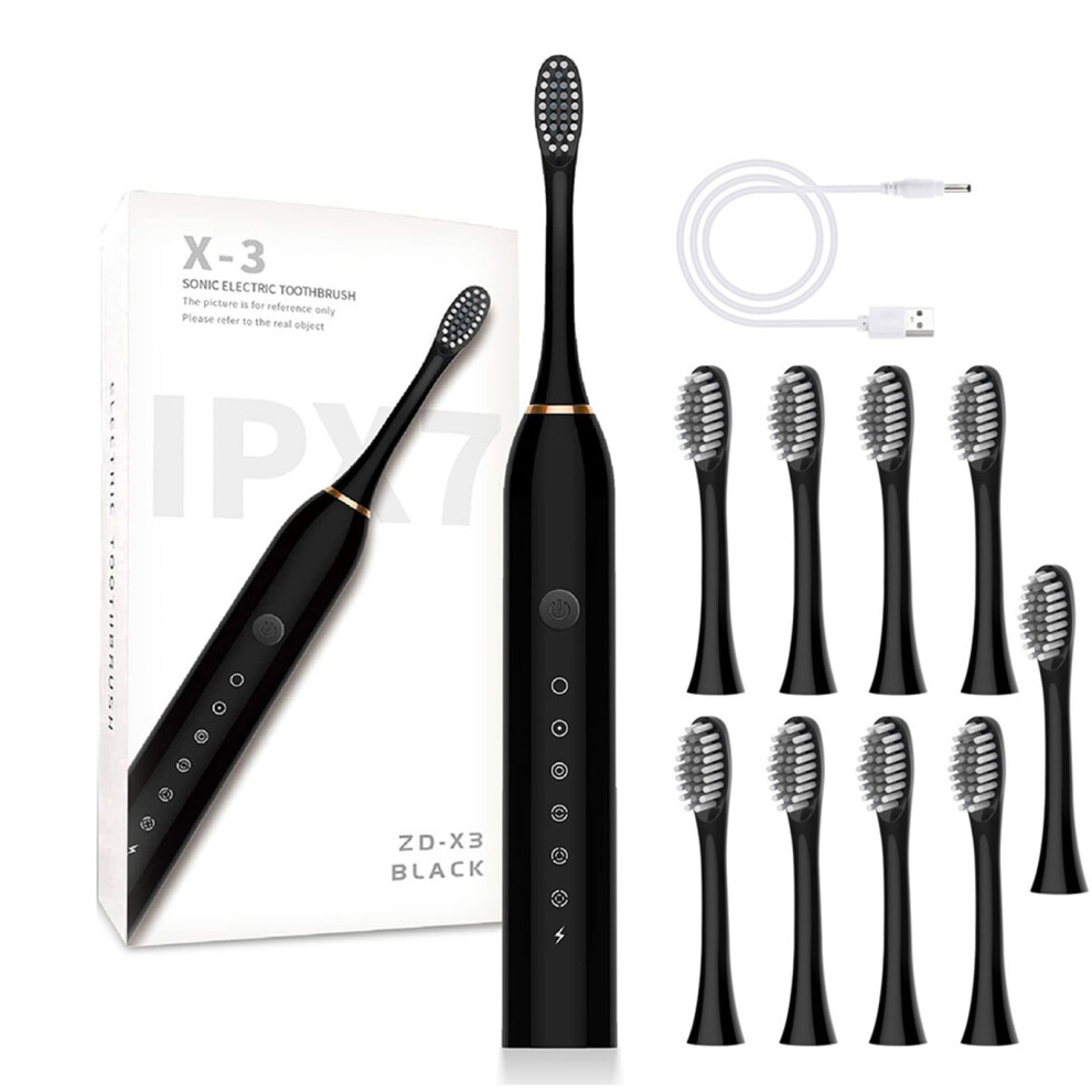 Kayannuo Electric Toothbrush with 10 Brush Heads and 6 Modes