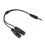 Stereo adaptér 3,5mm samec-samice, černý 1