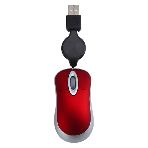 Souris filaire USB rétractable Eease, ergonomique et silencieuse