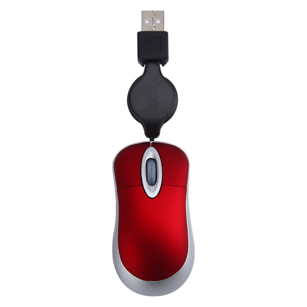 Eease Retractable Usb Wired Mouse Ergonomic Quiet 393040458758