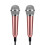 Mobile Karaoke Microphone Rose Gold 2pcs 1
