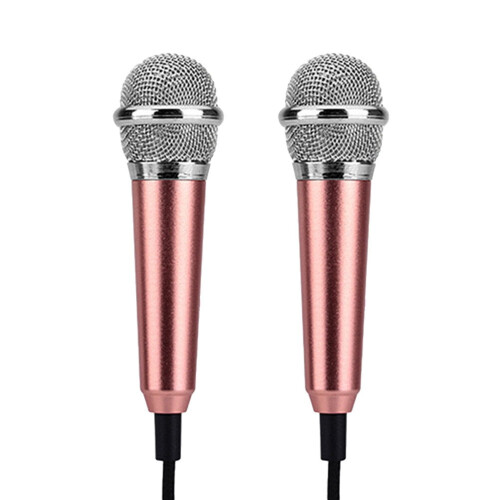 Mobile Karaoke Microphone Rose Gold 2pcs