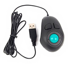 Przenośna mysz przewodowa USB z trackballem Eease Portable4D w kolorze czarnym