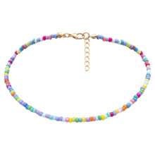 Collar gargantilla de cuentas de playa coloridas para mujer