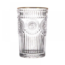 Relief mintás pohár, 300 ml, 4 darabos készlet