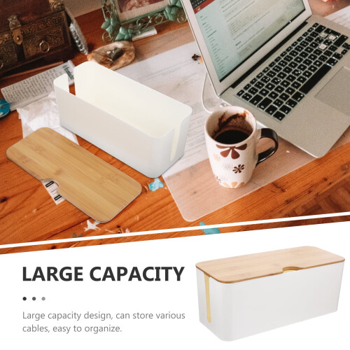 Kabelorganizer voor op het bureau, witte kabelbergset 2