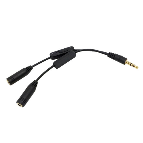 3,5 mm hoofdtelefoon splitter adapter verguld 1-naar-2