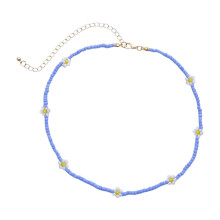 Collar de cuentas estilo boho hecho a mano para mujer, gargantilla de cristal.