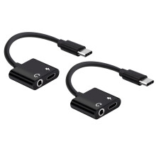 2er-Pack USB-C-auf-3,5-mm-Aluminium-Audioadapter