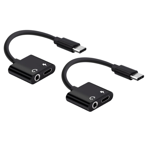 2er-Pack USB-C-auf-3,5-mm-Aluminium-Audioadapter