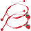 Pulseira trançada com pingente de morango (2 peças) 1