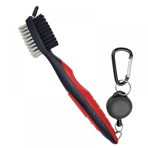 Prettyui golf cleaning brush double-sided retractable