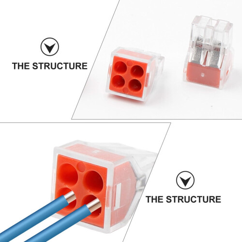 Conector de cablu electric cu bloc terminal, cu patru găuri, 30 1