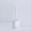 Toilet Brush and Holder Set White Compact 1 Piece 6