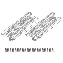 Cadenas de joyería de acero inoxidable con conectores y cuentas2
