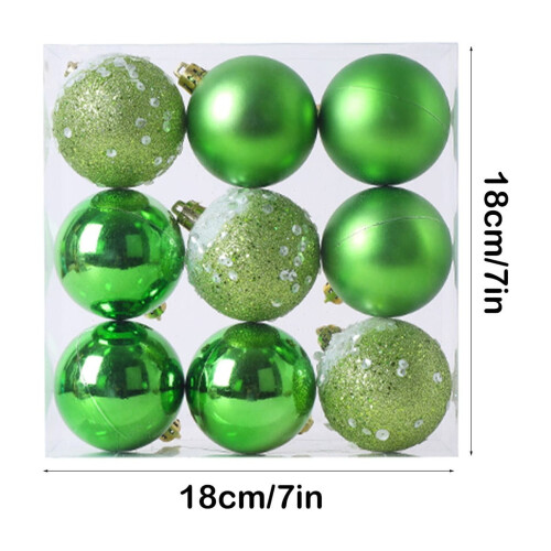 Ensemble décoratif de 9 boules de Noël à suspendre 2