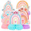 Ease Rainbow Honeycomb-bordpynt til borddekorationer (70 tegn) 1