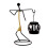 Retro Candle Holder Wrought Iron 1 Piece 2