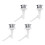 Toilet Tank Flush Button Replacement White ABS 4 pcs 1