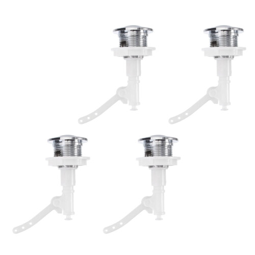 Toilet Tank Flush Button Replacement White ABS 4 pcs