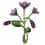 Broche de lapela em esmalte com flor violeta e cristal (1 peça) 1
