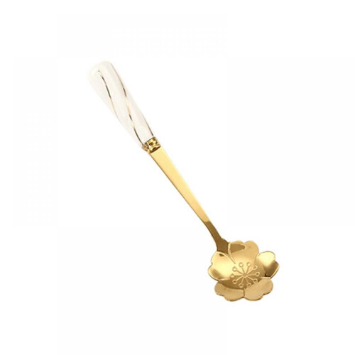 Kaffeelöffel aus Edelstahl im japanischen Stil, Rosen- oder Kirschform